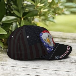 Bless America Eagle With Flag Baseball Cap, Christian, Jesus Hat Trucker Classic Hats Gift 1