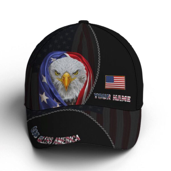 Bless America Eagle With Flag Baseball Cap, Christian, Jesus Hat Trucker Classic Hats Gift