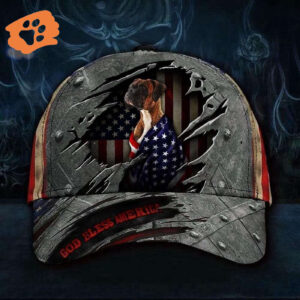 Boxer Dog God Bless America Flag Patriot Baseball Cap, Christian, Jesus Hat Trucker Classic Hats Gift