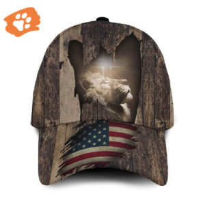 Broken Grunge Wood And Lion – Classic Cap For Jesus, God Lovers Trucker Classic Hats Gift