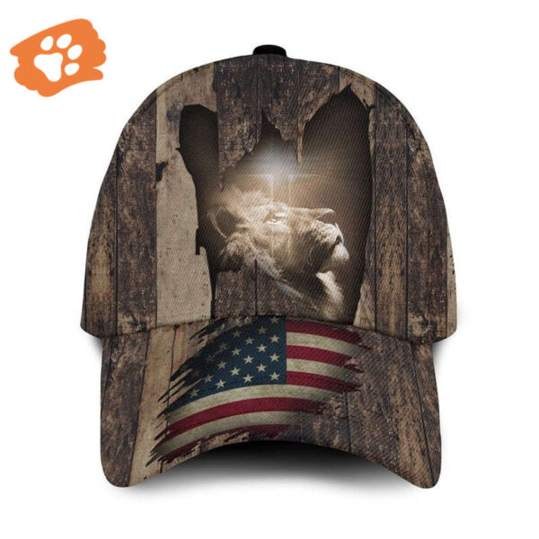 Broken Grunge Wood And Lion – Classic Cap For Jesus, God Lovers Trucker Classic Hats Gift