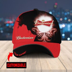 Budweiser Jesus Custom Name Baseball Cap - Gift 2025 for Men Women