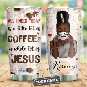 BW Jesus Personalized Stainless Steel Tumbler - Jesus Lover Men Women