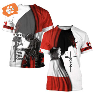 Canadian Veteran Jesus Love God 3D T-Shirt - Perfect Gift for Christians