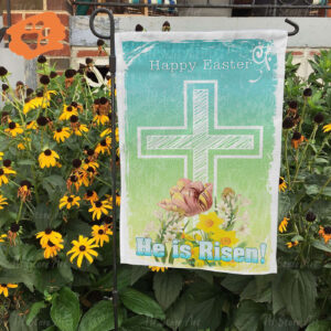 Catholic Lenten Banners & Resurrection Flags - Jesus is Risen! Catholic Garden & Hanging Lent Flag