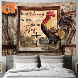 Morning Rise Jesus Farmhouse Tapestry for Living Room & Bedroom