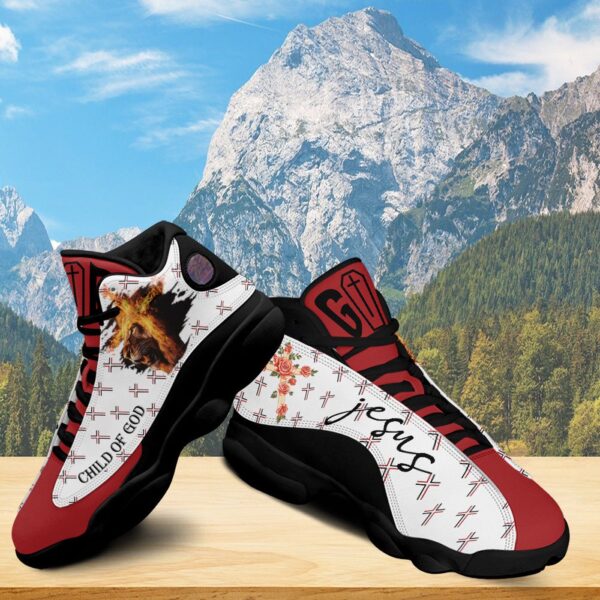 Child Of God Basketball Shoes For Men Women, Jesus Cross Lion Faith Running Shoes, Christian Footwear Religious Gifts