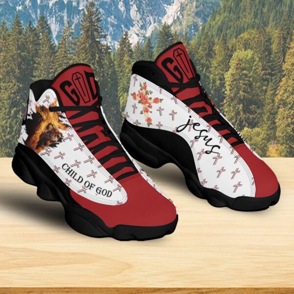 Child Of God Basketball Shoes For Men Women, Jesus Cross Lion Faith Running Shoes, Christian Footwear Religious Gifts