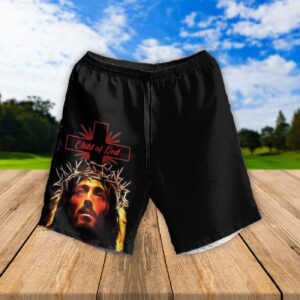 Child Of God Jesus Gift Hawaiian Set Jesus Cross Hawaii Shirt & Warrior Men Shirts 3