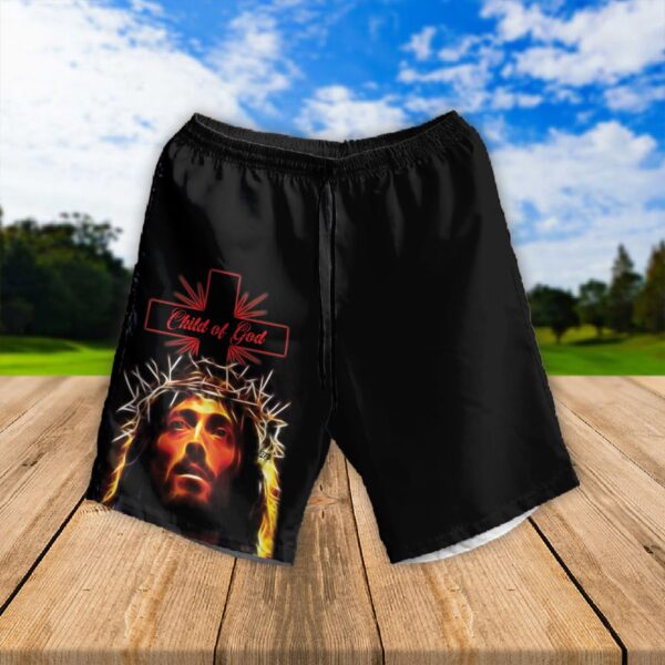 Child Of God Jesus Gift Hawaiian Set Jesus Cross Hawaii Shirt & Warrior Men Shirts