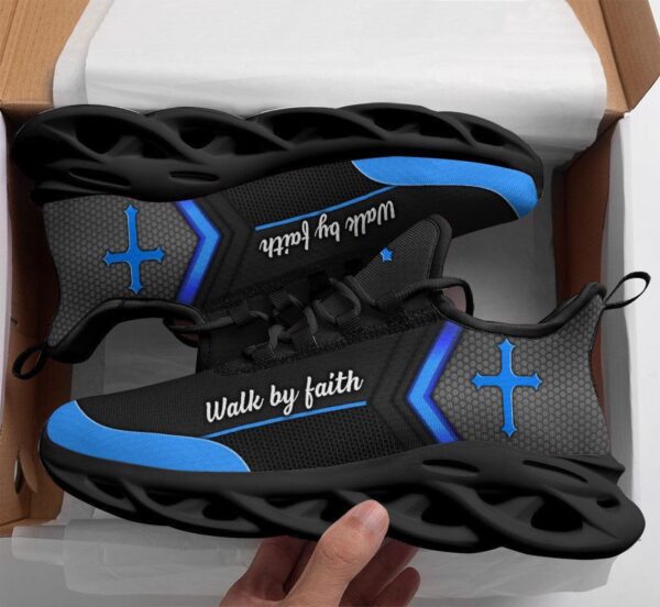 Black Jesus Walk By Faith Running Shoes: Christian Best Max Soul Shoes for Men and Women