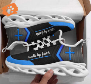 Black Jesus Walk By Faith Running Shoes: Christian Best Max Soul Shoes for Men and Women