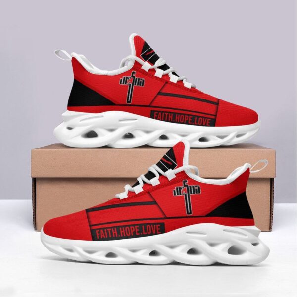 Red Max Soul Christian Running Shoes for Men and Women – Faith Hope Love