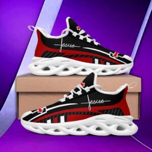 Jesus Red Running Sneakers: Christian Best Shoes for Men and Women Max Soul Shoes for Jesus Fashion 1