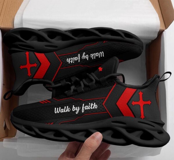 Jesus Red Walk By Faith Sneakers: Best Christian Running Shoes for Men & Women – Max Soul Fashion