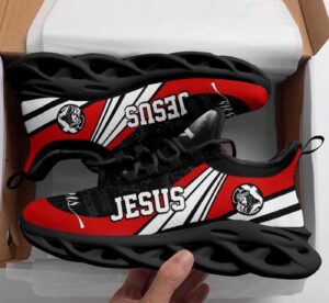 Jesus Fashion Black and Red Running Sneakers: Best Christian Shoes for Men and Women 1