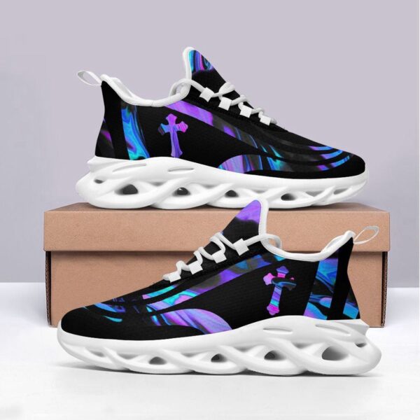 Christian Best Running Shoes: Black Purple Max Soul Sneakers for Men and Women – Jesus Fashion Shoes