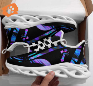 Christian Best Running Shoes: Black Purple Max Soul Sneakers for Men and Women - Jesus Fashion Shoes