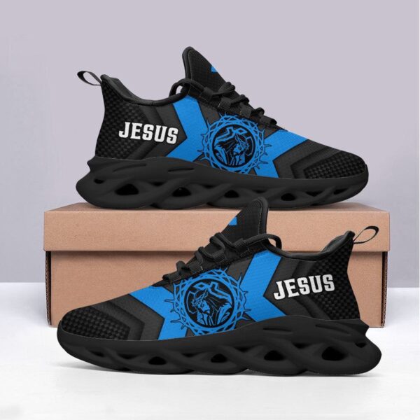Christian Blue Max Soul Running Shoes – Jesus Fashion Sneakers for Men and Women
