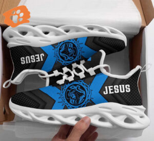 Christian Blue Max Soul Running Shoes - Jesus Fashion Sneakers for Men and Women