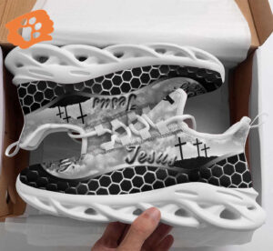 Jesus Fashion Running Shoes for Men and Women - Christian Black Max Soul Sneakers