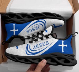 Jesus Blue Max Soul Running Shoes - Christian Fashion Sneakers for Men and Women 1