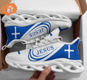 Jesus Blue Max Soul Running Shoes - Christian Fashion Sneakers for Men and Women