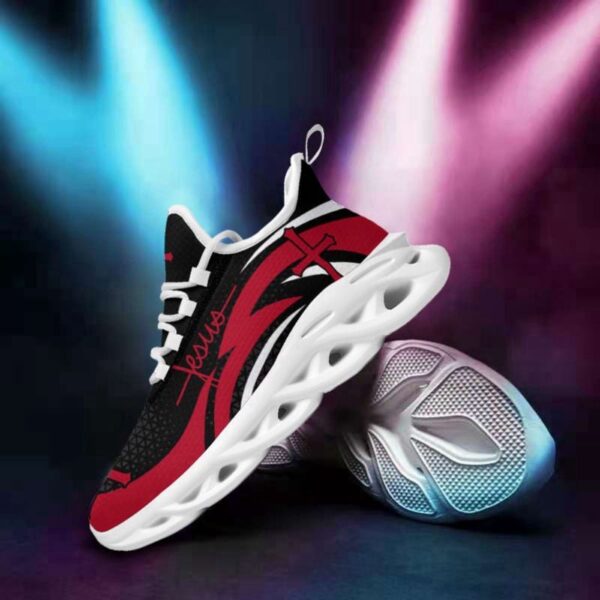 Jesus Fashion Red Art Max Soul Running Shoes for Men and Women
