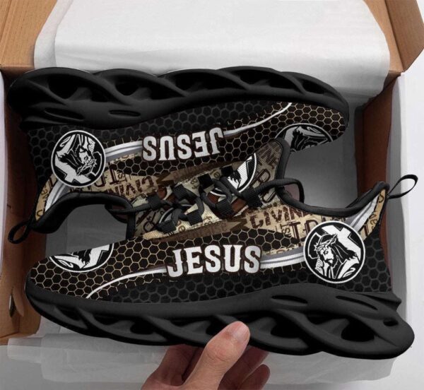 Christian Jesus Max Soul Running Sneakers in White Black for Men and Women – Fashion Shoes