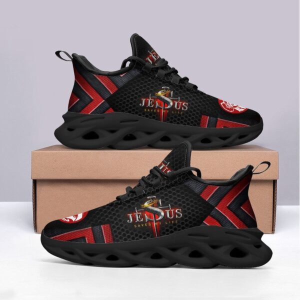Christian Best Running Shoes: Black and Red Jesus Fashion Sneakers for Men and Women