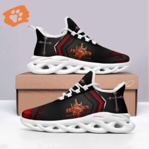 Jesus Fashion Running Shoes - Black Red Max Soul Sneakers for Men and Women