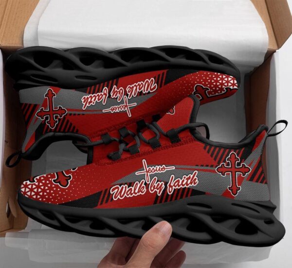 Jesus Walk By Faith Red Running Shoes: Best Christian Sneakers for Men and Women