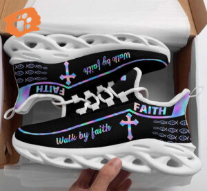 Jesus Walk By Faith Running Sneakers - Best Christian Shoes for Men and Women