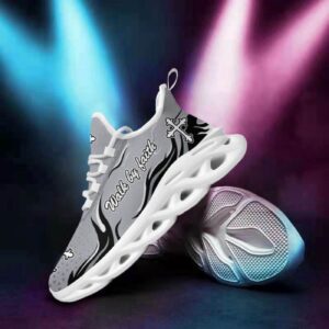 Jesus Walk By Faith Running Sneakers: Christian Silver Max Soul Shoes for Men and Women 1
