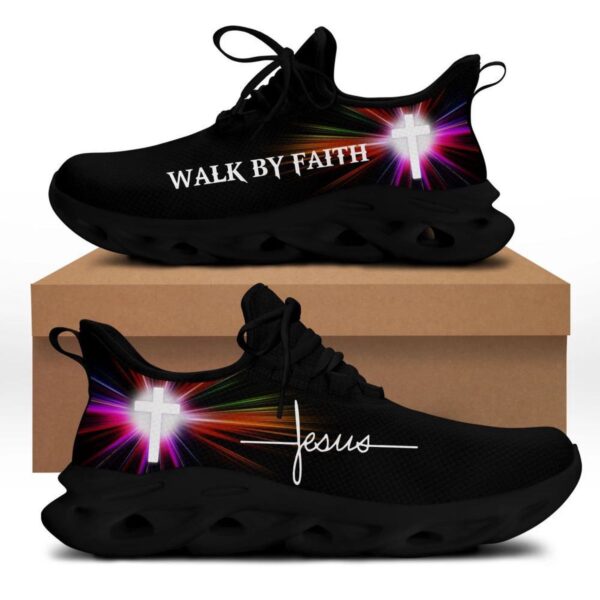 Jesus Walk By Faith Running Sneakers – Best Christian Fashion Shoes for Men and Women