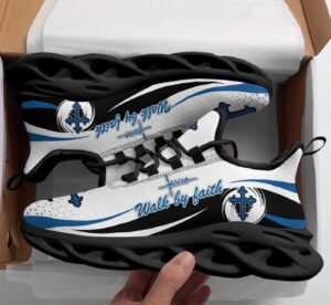 Jesus White Walk By Faith Running Shoes - Christian Max Soul Sneakers for Men and Women 3