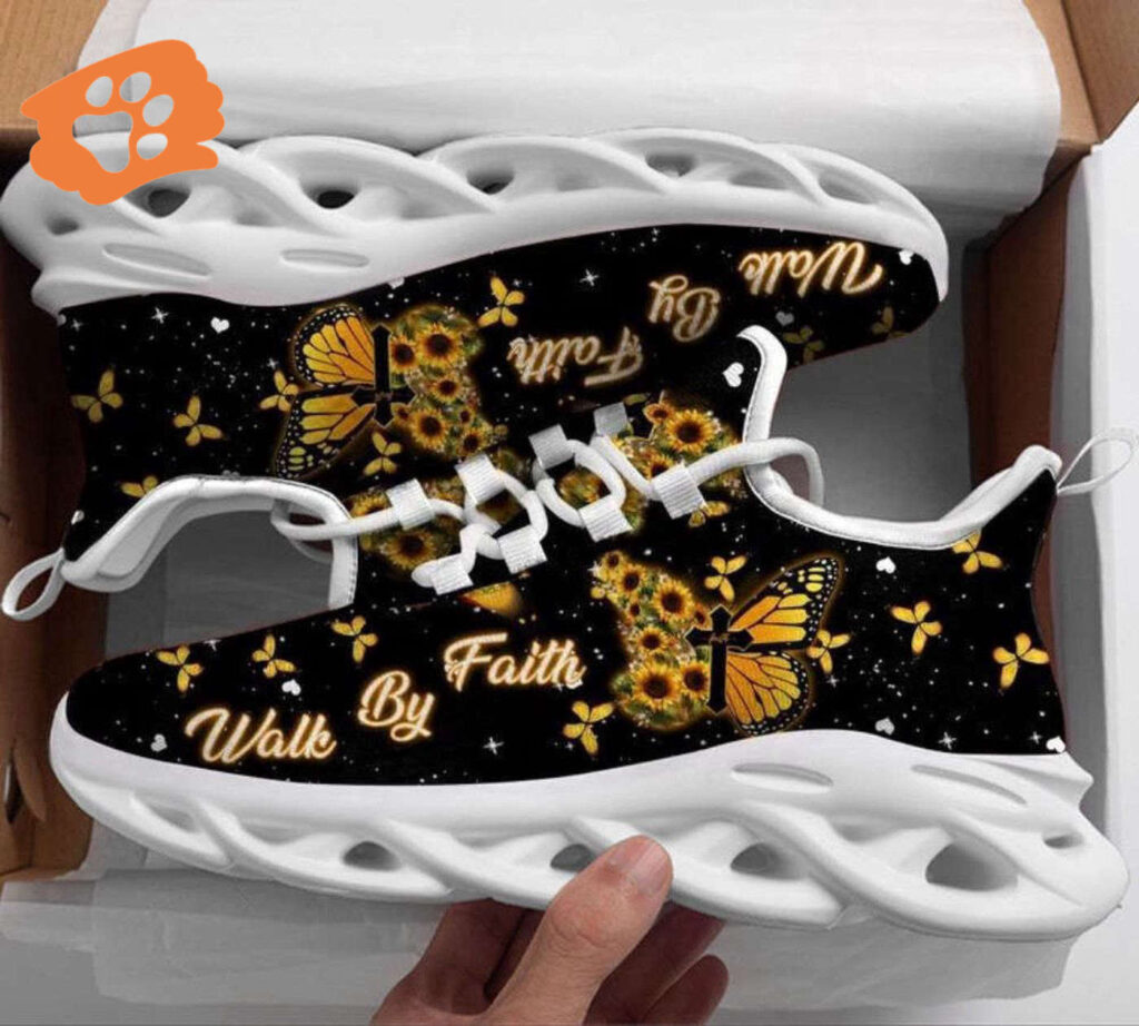 Jesus Yellow Butterfly Walk By Faith Running Shoes for Men and Women – Christian Best Max Soul Fashion Sneakers Jesus Yellow Butterfly Walk By Faith Running Shoes for Men and Women – Christian Best Max Soul Fashion Sneakers