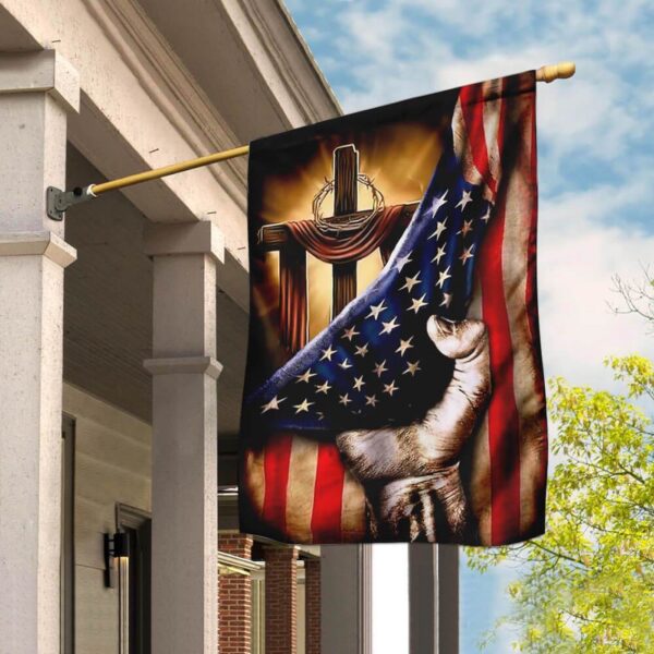 Religious Christian Cross Jesus Flag – Symbolic Spiritual Decor