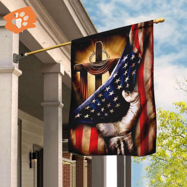 Religious Christian Cross Jesus Flag – Symbolic Spiritual Decor
