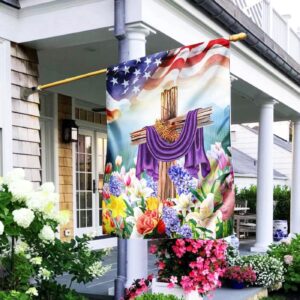 Christian Garden Flags: God Jesus Easter & Cross Flags for Christian Homes