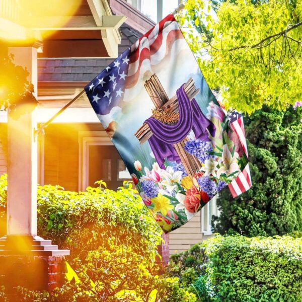 Christian Garden Flags: God Jesus Easter & Cross Flags for Christian Homes