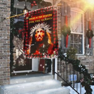 Christian Garden Flags: Jesus Is The Reason For The Season Cross & Faith Flag