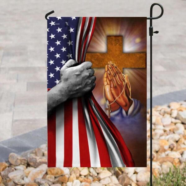 Christian Garden Flags: Jesus Relationship & Faith Cross House Flags