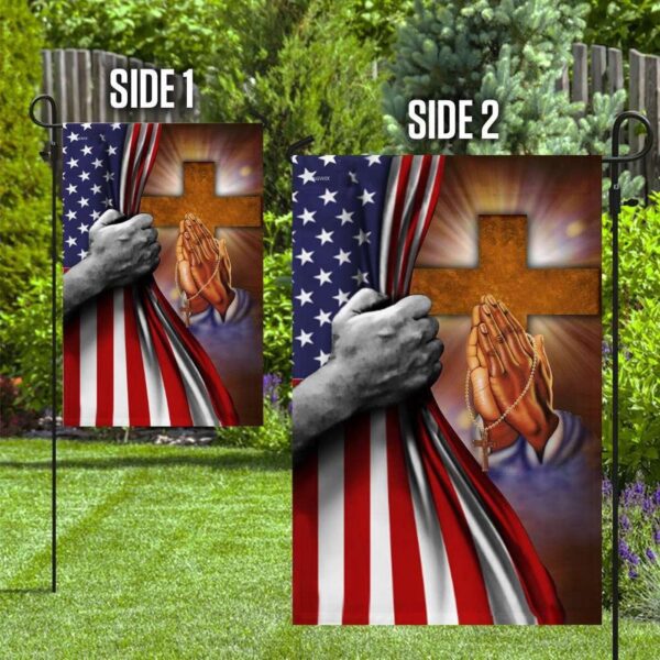 Christian Garden Flags: Jesus Relationship & Faith Cross House Flags