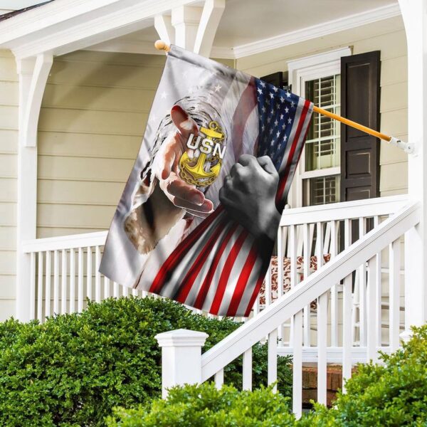 Christian Garden Flags: Jesus Navy & Cross House Flags – Faithful Decor