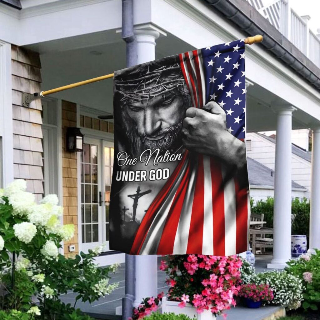 Christian Garden Flags: One Nation Under God Jesus Flag Christian House Flags Cross & Faith Flag Christian Garden Flags: One Nation Under God Jesus Flag Christian House Flags Cross & Faith Flag