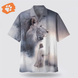 Christian Jesus Lion Hawaiian Shirt - Unique Christian Aloha Shirt