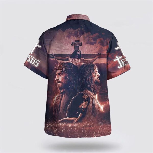 Men s Christian Hawaiian Shirt – Crucifixion of Jesus Aloha Shirt