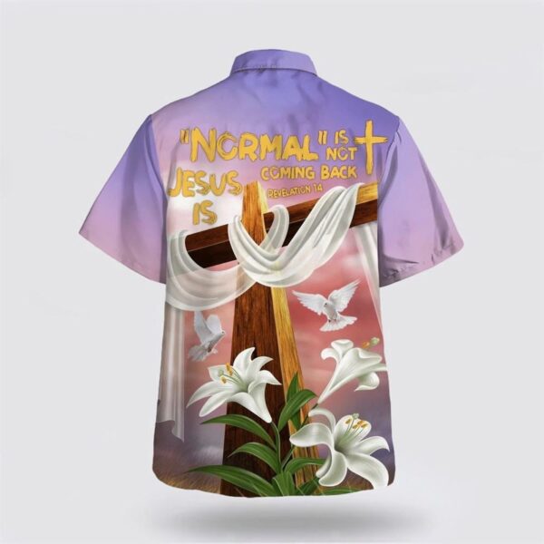 Christian Hawaiian Shirt with Jesus Cross & Easter Lilies – Aloha Style