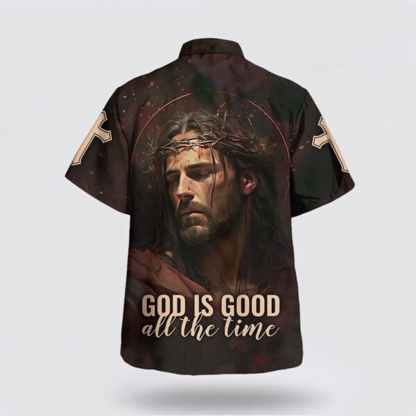 God Is Good All The Time Christian Hawaiian Aloha Shirt with Jesus Face – Unique Religious Apparel